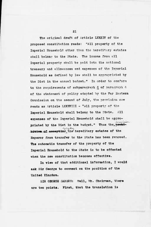 『Transcript of Twenty-Seventh Meeting of the Far Eastern Commission, Held in Main Conference Room, 2516 Massachusetts Avenue, N.W., Saturday, September 21, 1946』(標準画像)