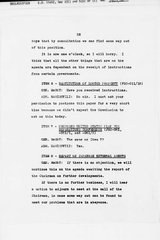 [Transcript of Twenty-Seventh Meeting of the Far Eastern Commission, Held in Main Conference Room, 2516 Massachusetts Avenue, N.W., Saturday, September 21, 1946](Regular image)