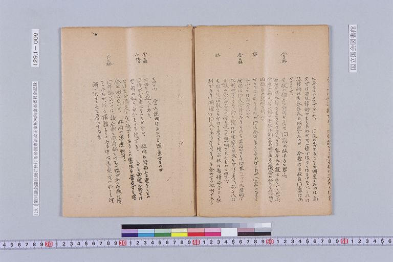 『第九十議會議決後に於ける帝国憲法改正案樞密院審査委員會記録 法制局』(標準画像)