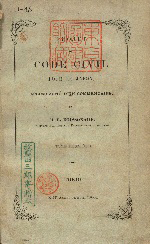 the front page of Projet de Code civil pour le Japon, accompagné d'un commentaire