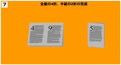 全紙の4折、半紙の2折の完成