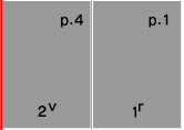 Folio (two leaves, four pages) front side: the left is page 4, and the right is page 1