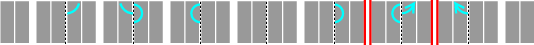 Pattern C'; watermark appears on 2r, 2v, 3r, 3v, 6r, 6v, 7r and 7v (left part and right part switch their positions from pattern C as of the centerline)