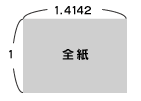 全紙(横長 縦横比1:1.4142)