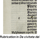 Rubrication in "De civitate dei"