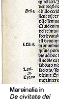 Marginalia in "De civitate dei"