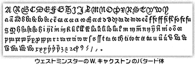 ウェストミンスターのW. キャクストンのバタード体