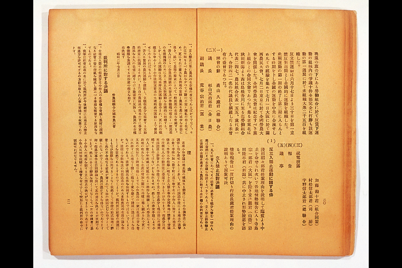 Measure and Report of the Japan Ronoto Party Headquarters, Presented at Its First National Convention(larger)