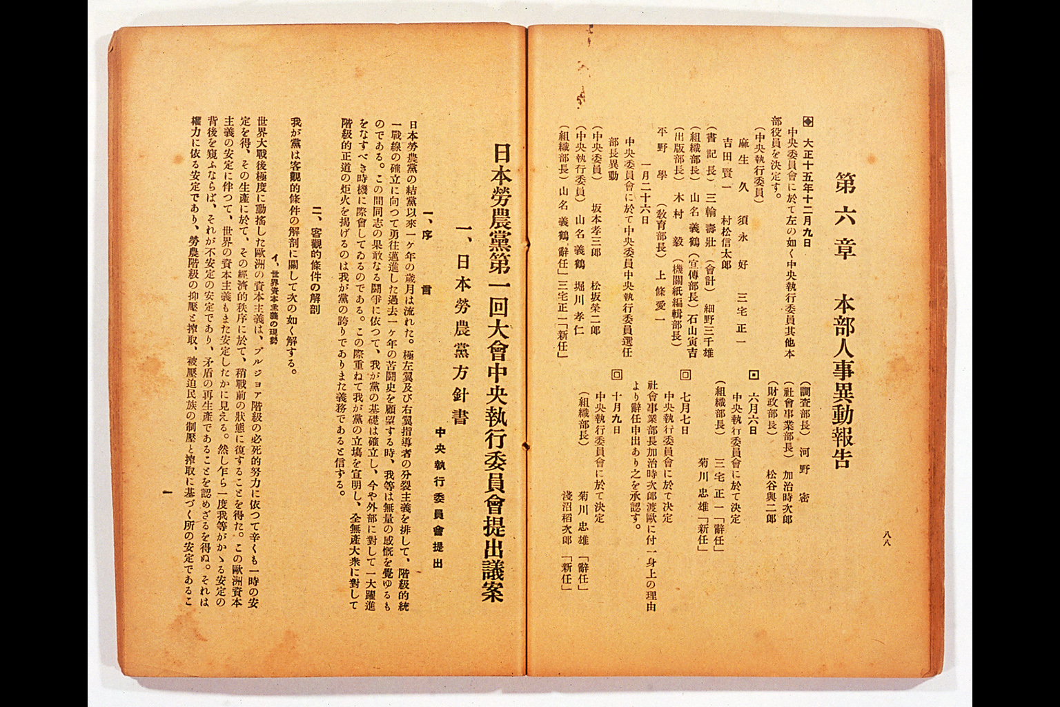 Measure and Report of the Japan Ronoto Party Headquarters, Presented at Its First National Convention(larger)