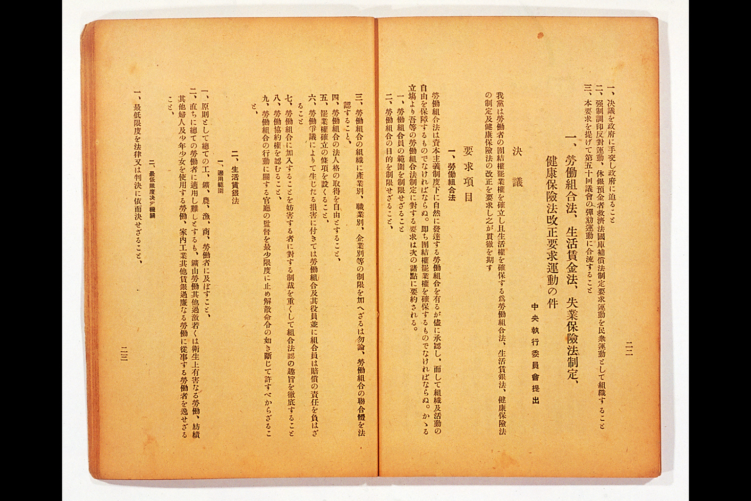 Measure and Report of the Japan Ronoto Party Headquarters, Presented at Its First National Convention(larger)