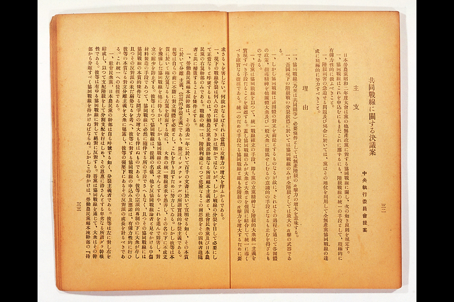 Measure and Report of the Japan Ronoto Party Headquarters, Presented at Its First National Convention(larger)