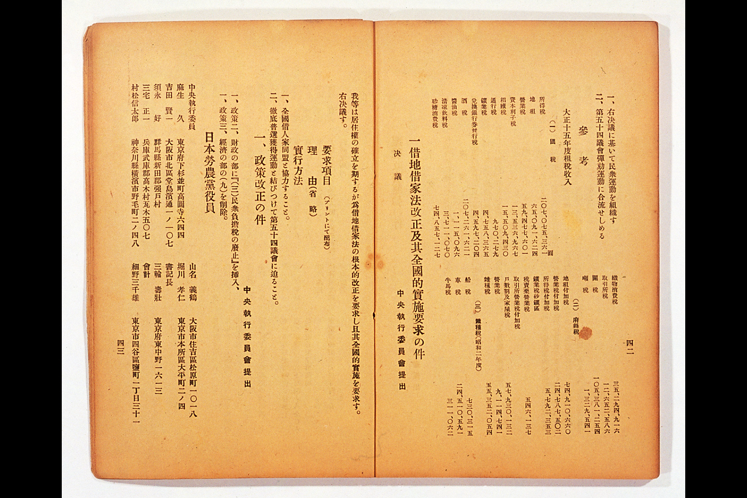 Measure and Report of the Japan Ronoto Party Headquarters, Presented at Its First National Convention(larger)