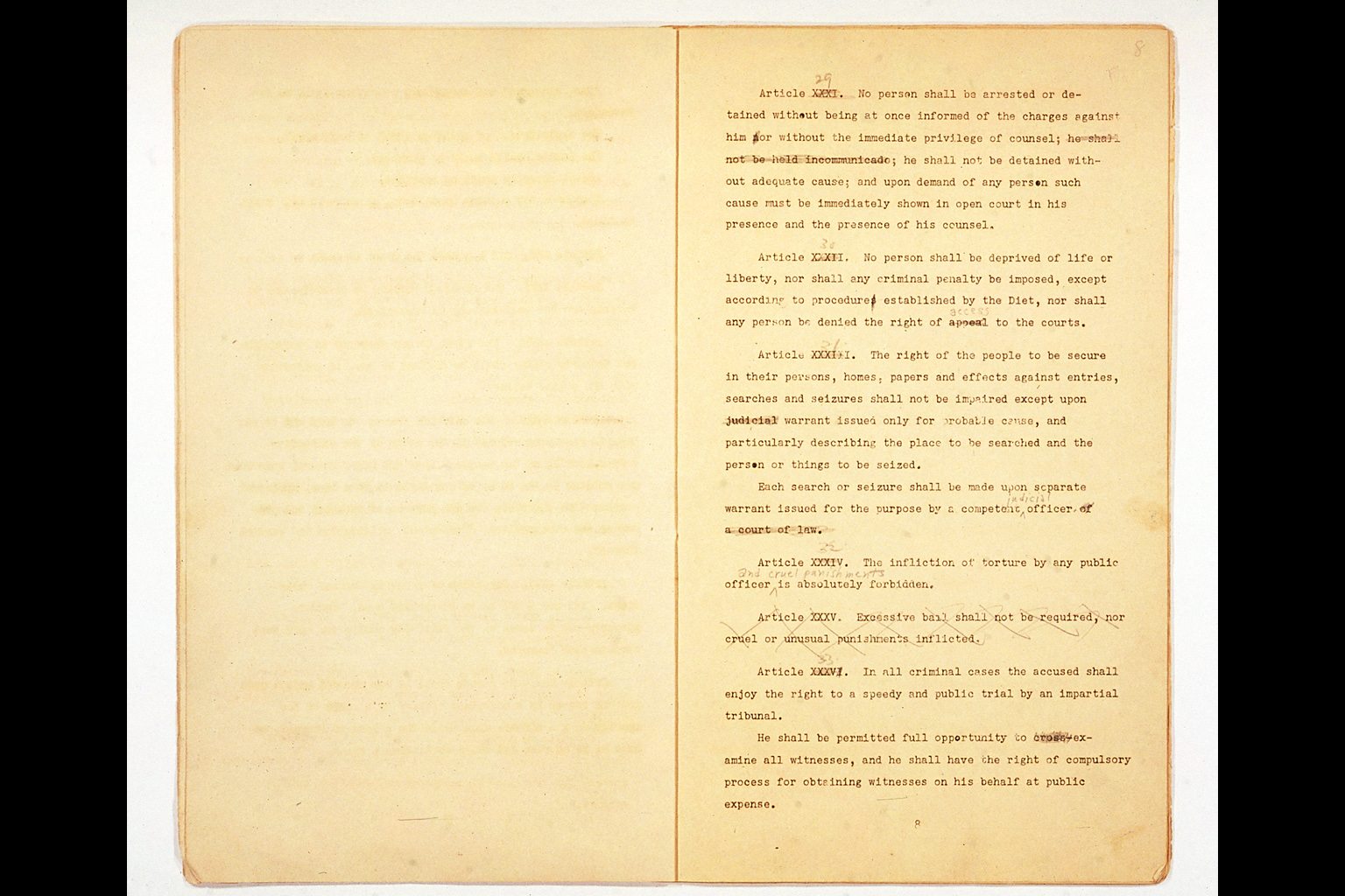 Constitution of Japan (GHQ Draft)(larger)