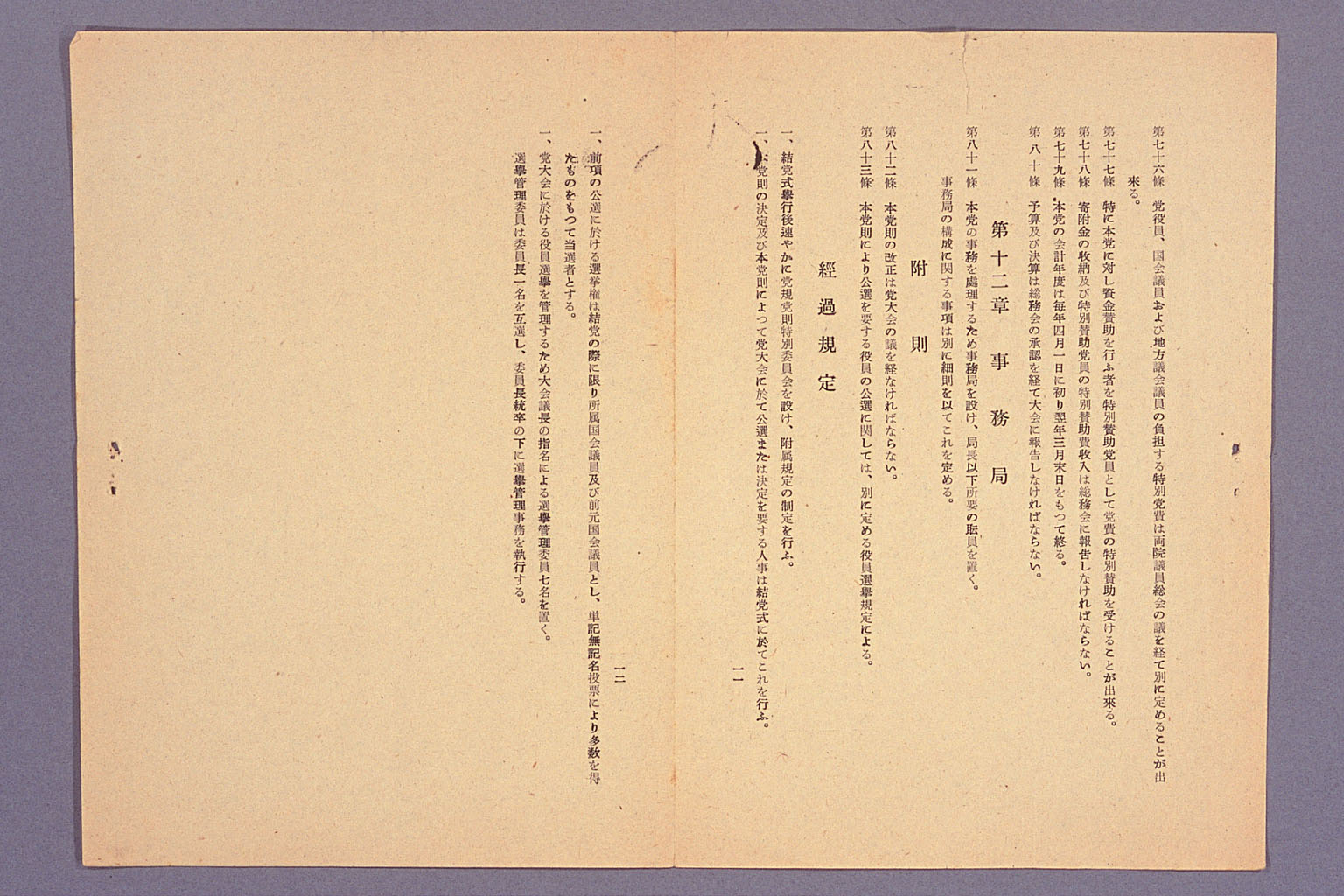 Party rules and codes for Japan Democratic Party (draft) (larger)