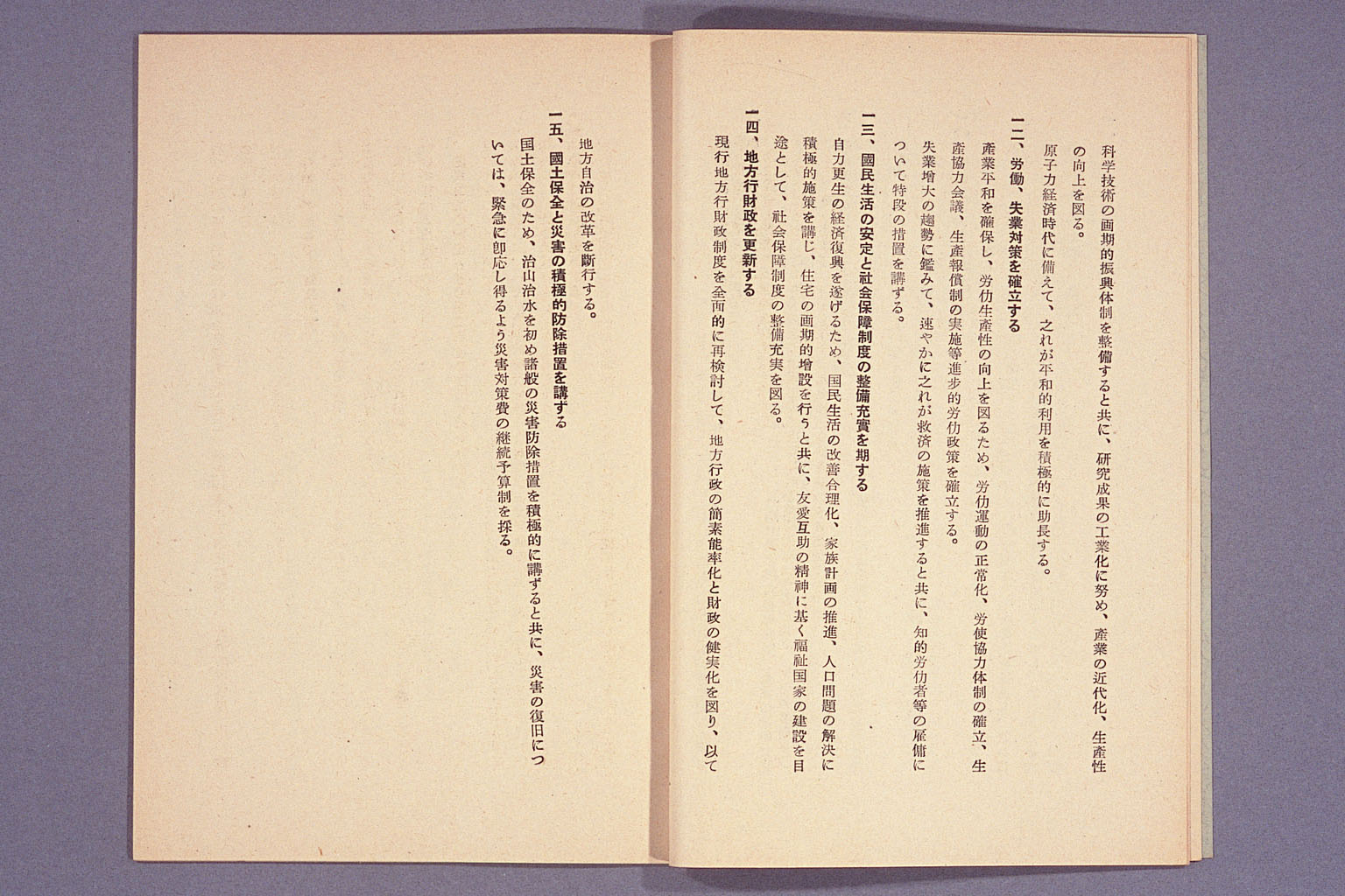 Declaration for inaugurating Japan Democratic Party, party platform, policy guideline, party rules and codes (larger)