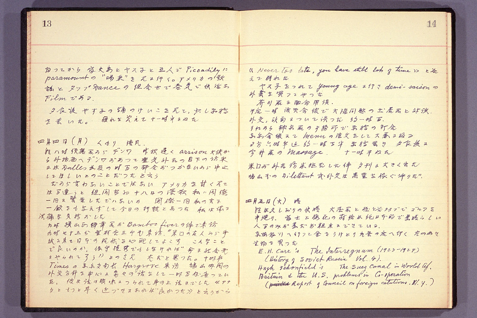 Diary from the end of March 1955 to September 15, 1955 (larger)