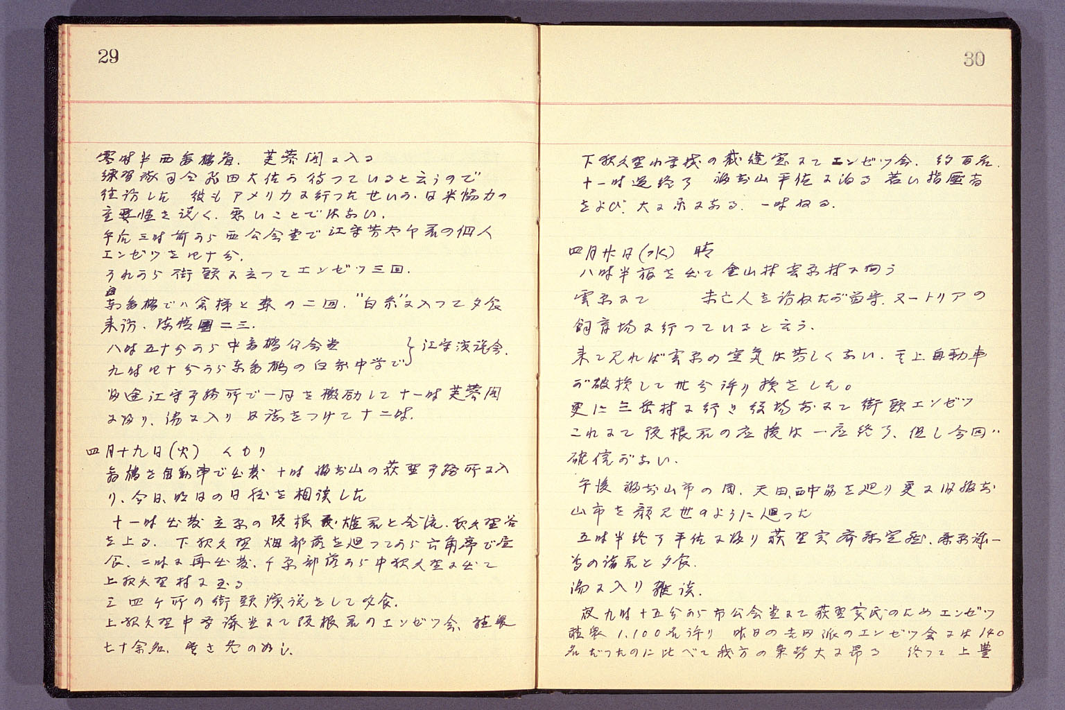 Diary from the end of March 1955 to September 15, 1955 (larger)