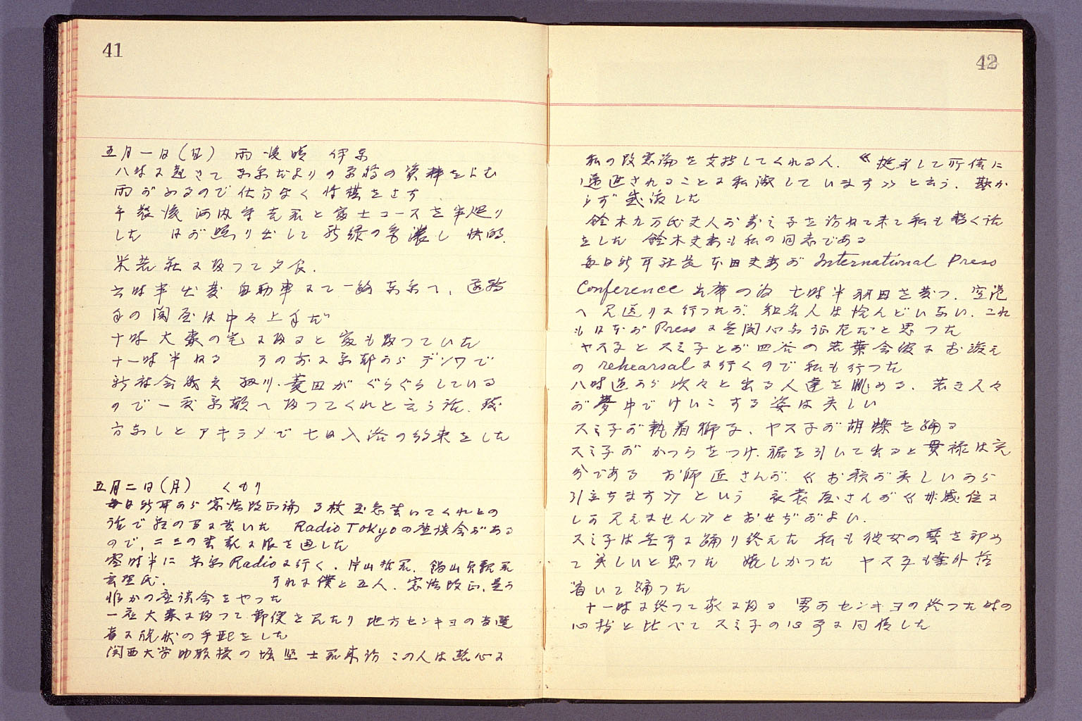 Diary from the end of March 1955 to September 15, 1955 (larger)