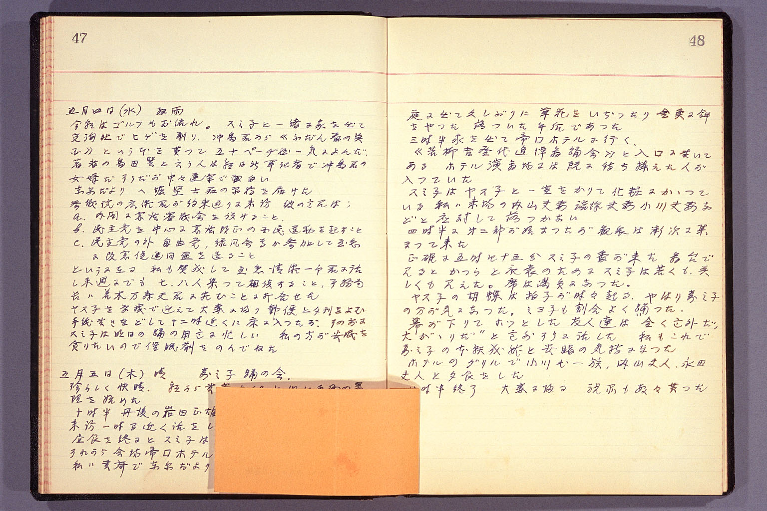 Diary from the end of March 1955 to September 15, 1955 (larger)