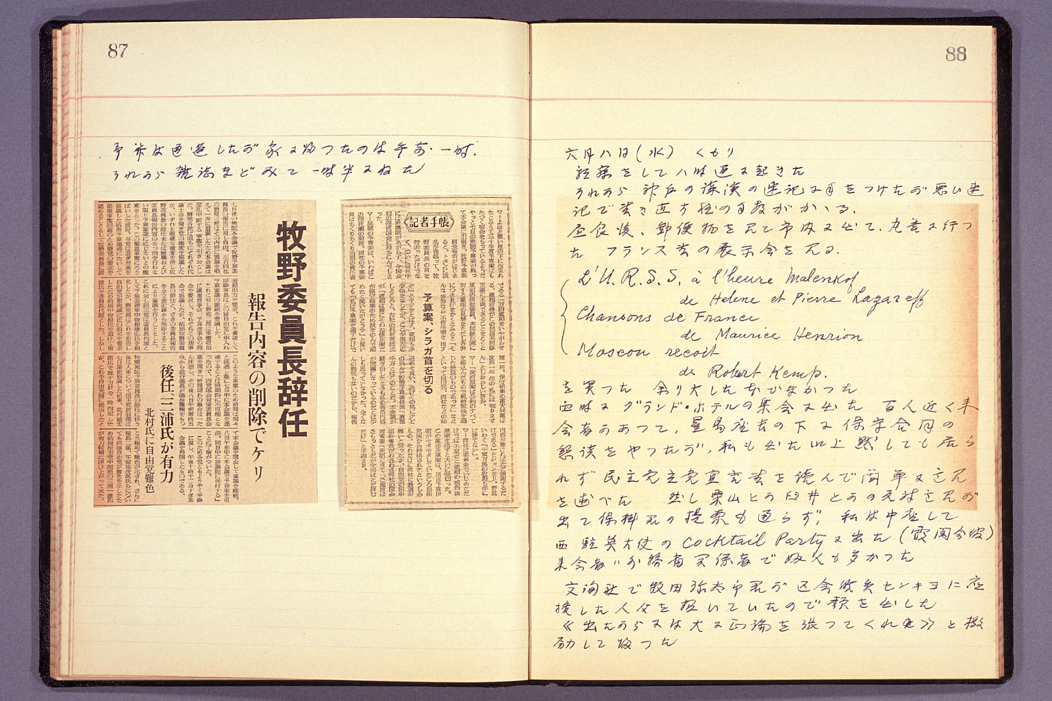 Diary from the end of March 1955 to September 15, 1955 (larger)