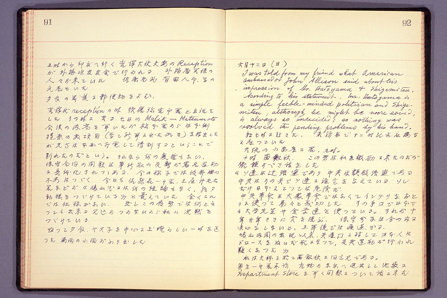 Diary from the end of March 1955 to September 15, 1955 (larger)