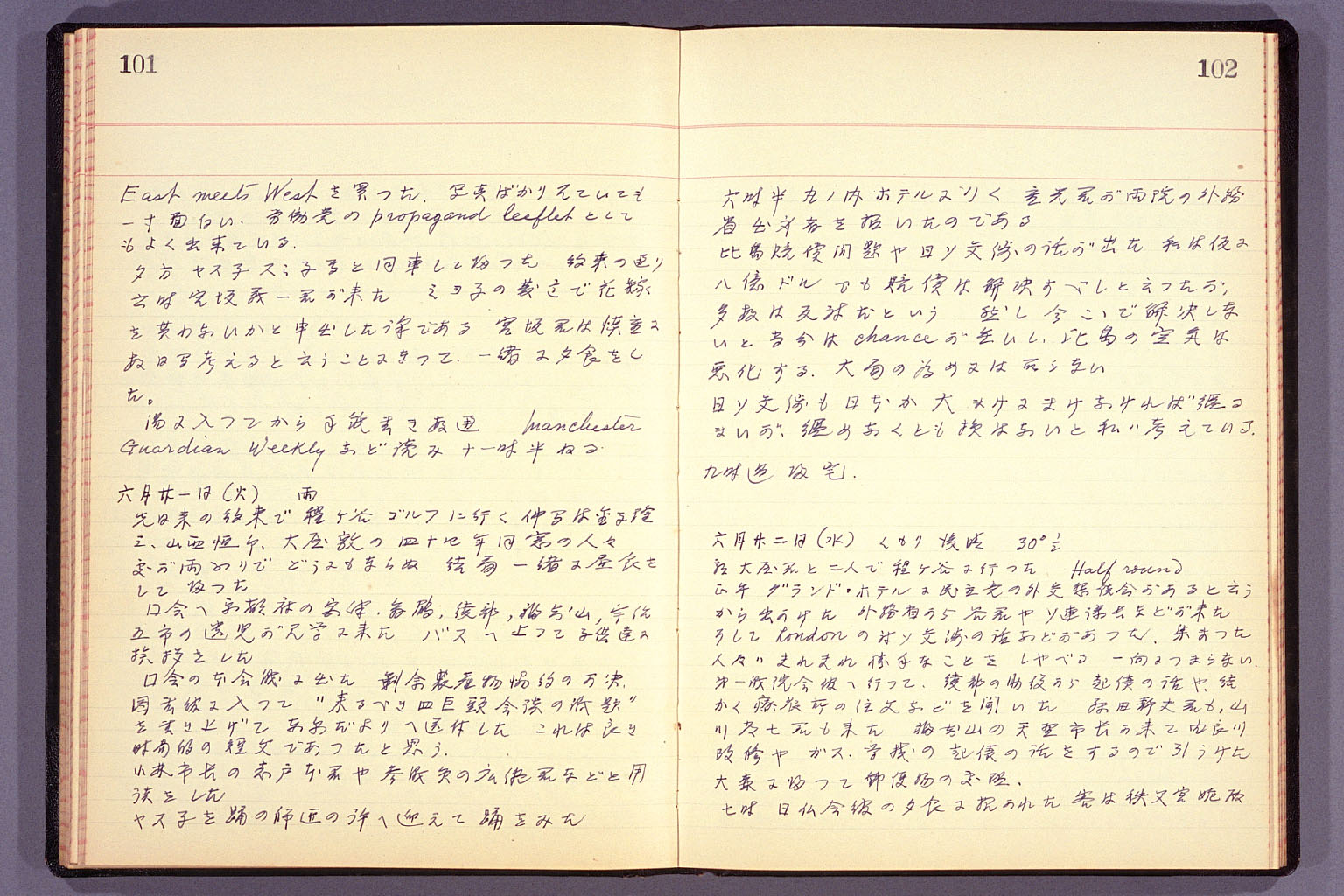 Diary from the end of March 1955 to September 15, 1955 (larger)