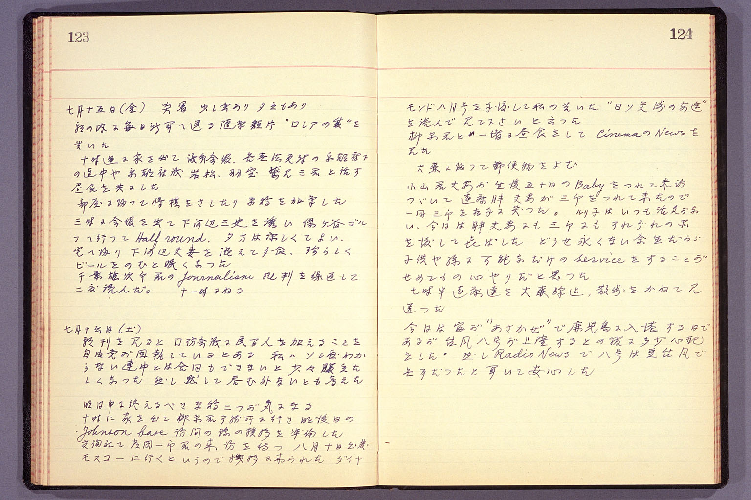 Diary from the end of March 1955 to September 15, 1955 (larger)