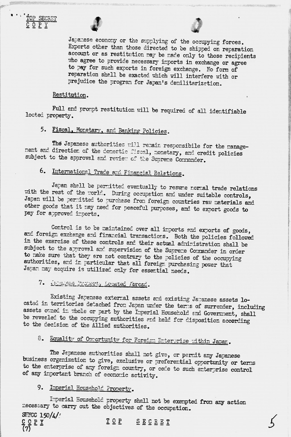 U.S. Initial Post-Surrender Policy for Japan (SWNCC150/4/A)(larger)