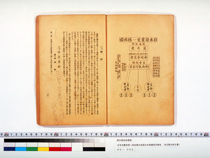 Measure and Report of the Japan Ronoto Party Headquarters, Presented at Its First National Convention (preview)