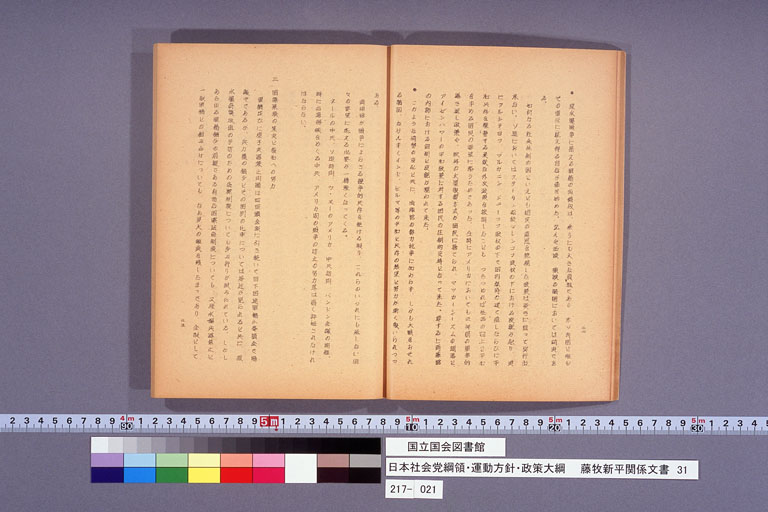 日本社会党綱領・運動方針・政策大綱 (標準画像)