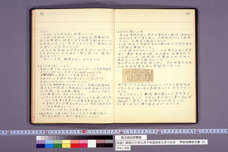 Diary from the end of March 1955 to September 15, 1955 (preview)