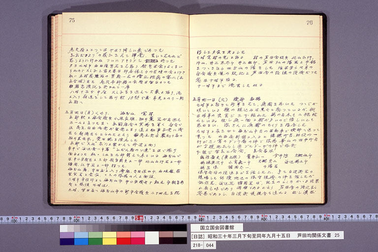 Diary from the end of March 1955 to September 15, 1955 (preview)