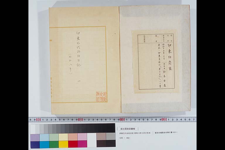 伊東巳代治伯日記（写本） 昭和8年2月　「憲政史編纂会収集文書」632-1 (標準画像)