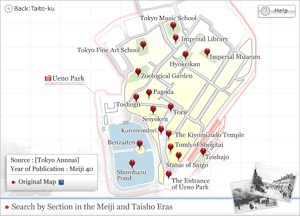 Map of Ueno Park